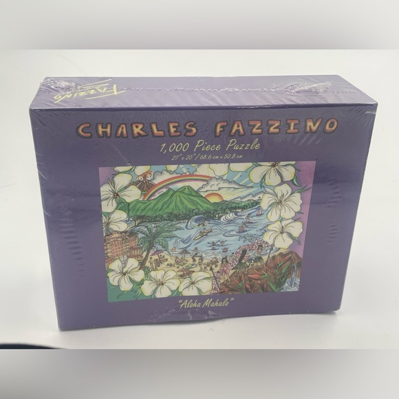 Charles Fazzino Glitter 1000 piece Art Puzzle ALOHA MAHALO New - Picture 1 of 3